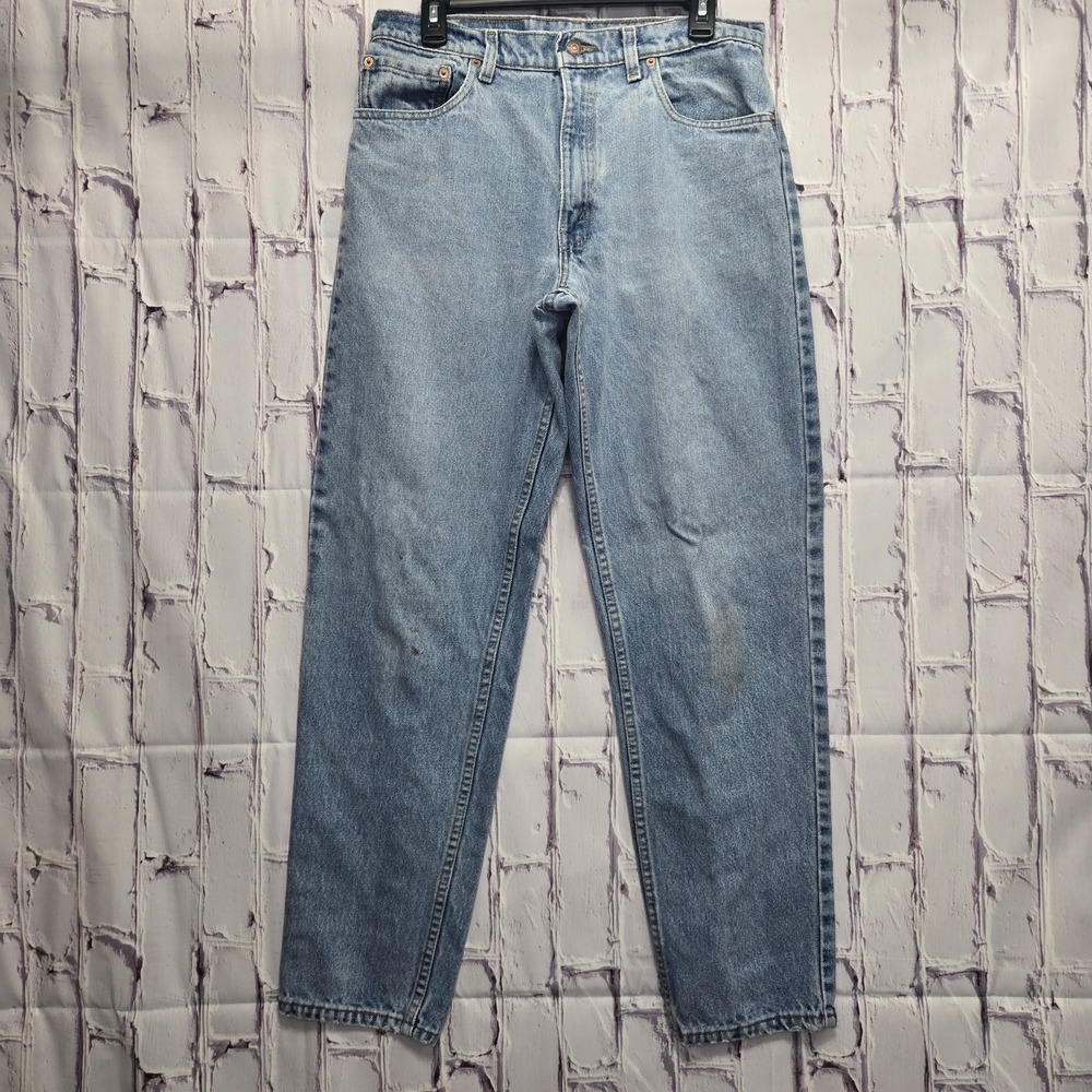 VTG 90s Levi's 550 Relaxed Tapered Jeans Mens Sz 34x32 Faded Grunge Stained‎ USA